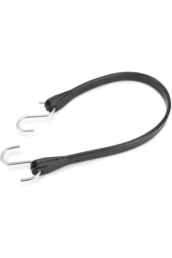 Max MM09 19" Black EPDM Rubber Tarp Bungee Cord Straps - Quantity of 100