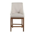 thumbnail image 5 of ACME Gilsea Wood/Fabric/Leather Counter Height Chair in Brown (Set of 2), 5 of 5