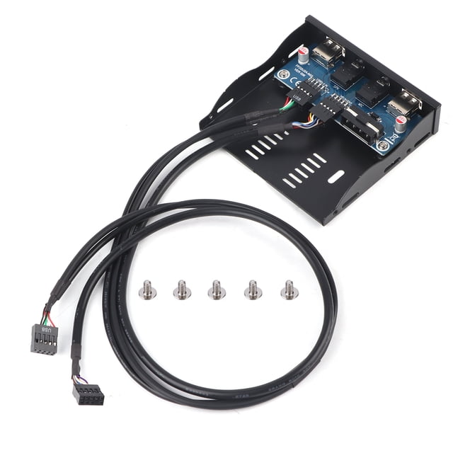 Panel frontal NikouMX disquete USB2.0 3,5'' 9 pines a 2 interfaz USB2.0 con micrófono de audio