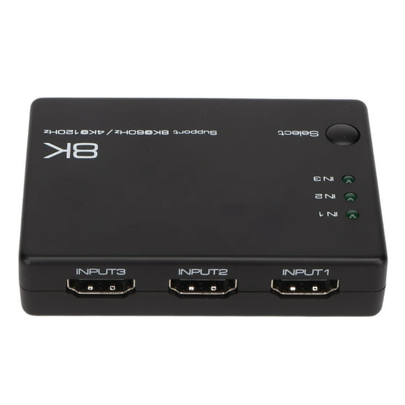 HD Multimedia Switcher, Remote Control 3 In 1 Out 8K HD Switcher Widely for Projector