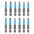 thumbnail image 6 of 12Pc 50Mm Screwdriver Bit Set Ph1, Ph2, Ph3, Pz1, Pz2, Pz3 High Hardness Blue, 6 of 9