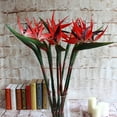 thumbnail image 3 of HEVIRGO Artificial Flower Bird Of Paradise Fake Plant Silk Strelitzia Reginae Home Decor(Orange), 3 of 9
