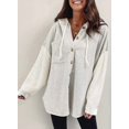 thumbnail image 3 of Sudadera SHEWIN para mujer, moda otoño 2024, botón 2XL, gris, 3 of 7
