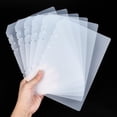thumbnail image 6 of 6Pcs Nail Book Pages Press on Nails Binder Clear Plastic A5 6 Holes Waterproof Rectangle Organizer Display Storage Books Insert Divider Sheets Page for Fingernail Salon Art Packaging Supplies Clear, 6 of 6