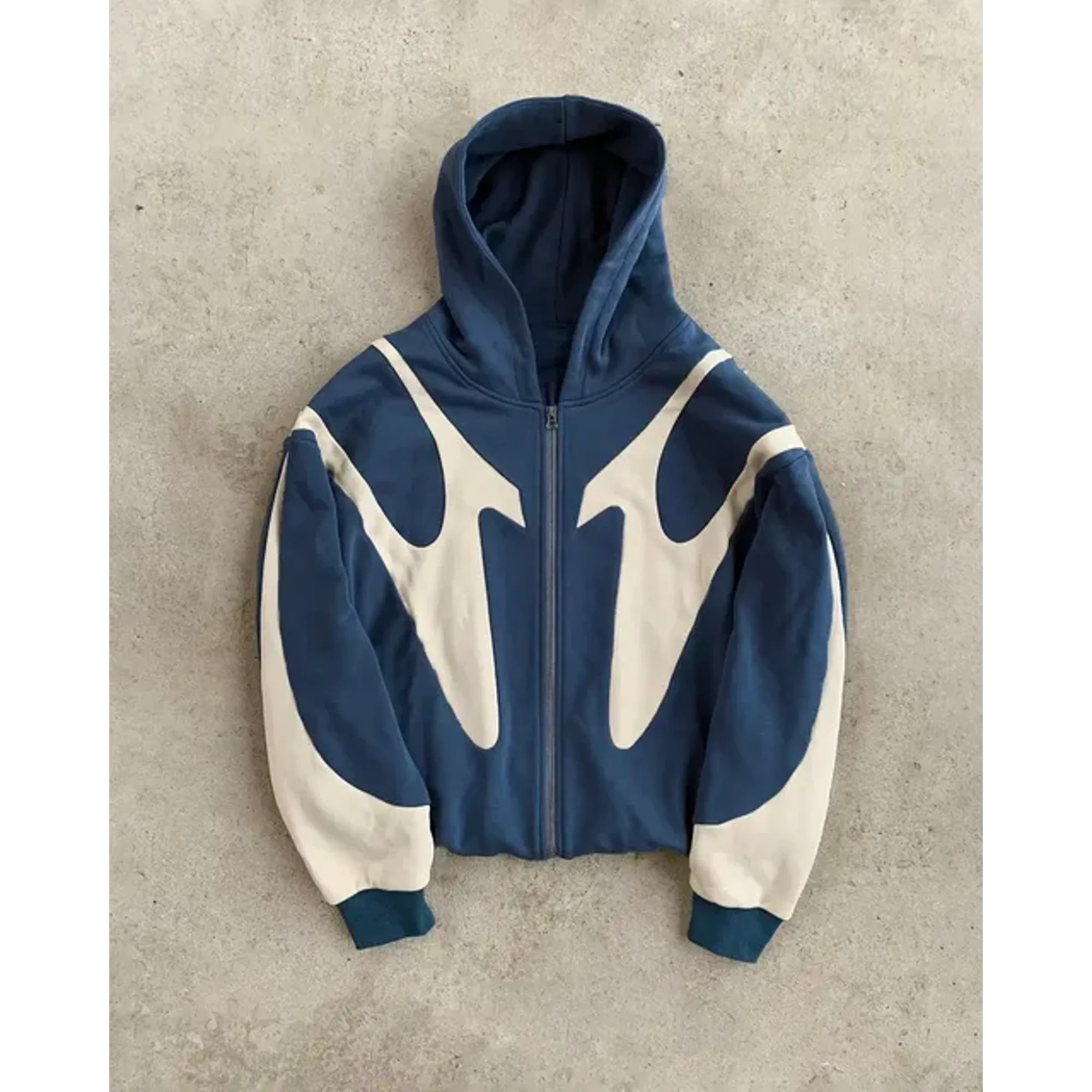 Hip Hop Spliced Streetwear Nl25h Zipper Hoodie Mens Y2K Oversized