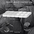 thumbnail image 4 of Pinch Pleat Ruffled - Gray California King Goose Down Fiber Comforter Duvet Insert, 4 of 8