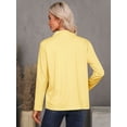 thumbnail image 6 of STARVNC Women Stand Collar Open Front Drop Shoulder Long Sleeve Blazer, 6 of 7