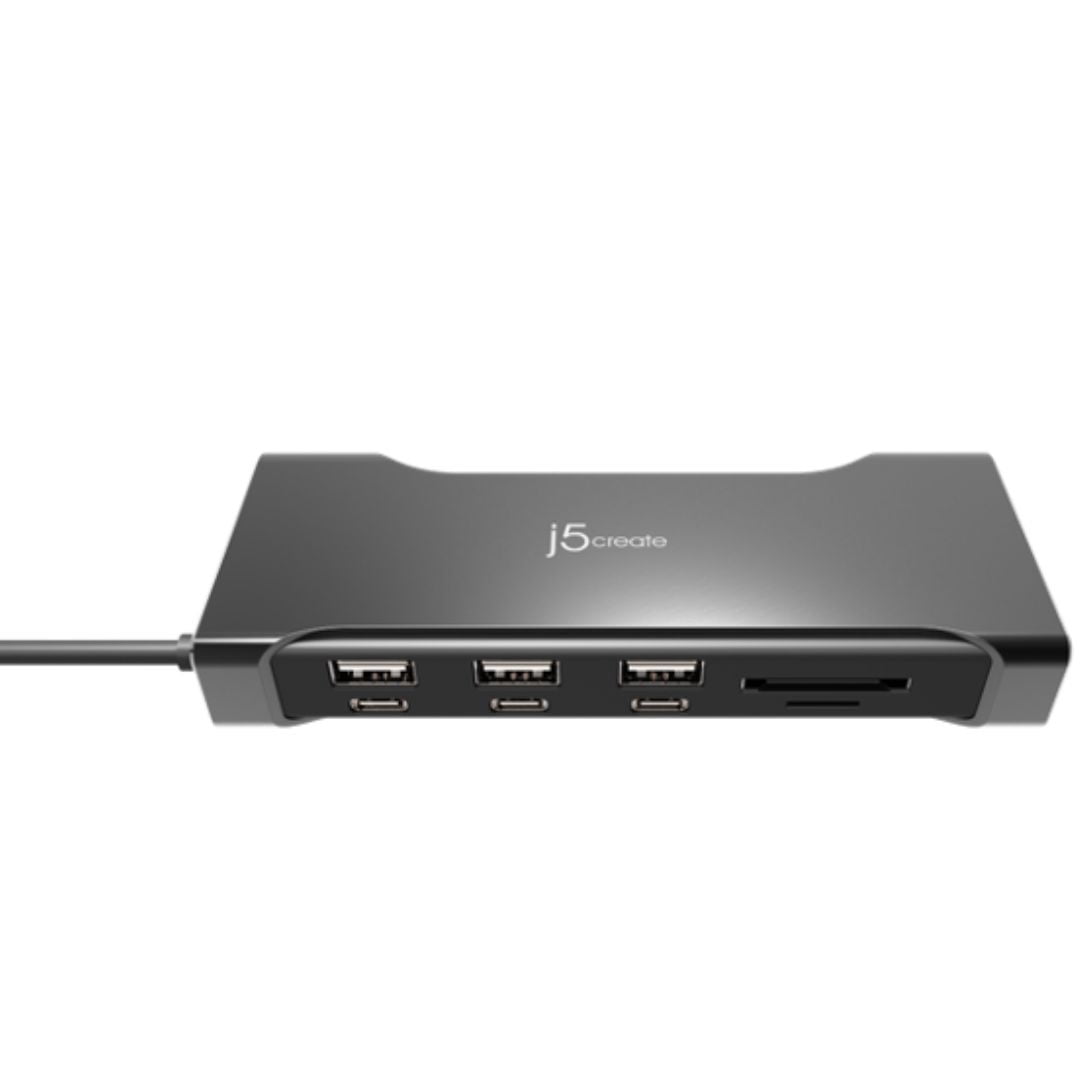 j5create Flexible Ports USB-C Dual 4K60 HDMI Hub Pro 12 in 1, JCD367