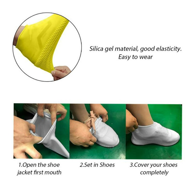 Silicone Shoe Covers, Waterproof Overshoes Rain Shoe Covers Reusable