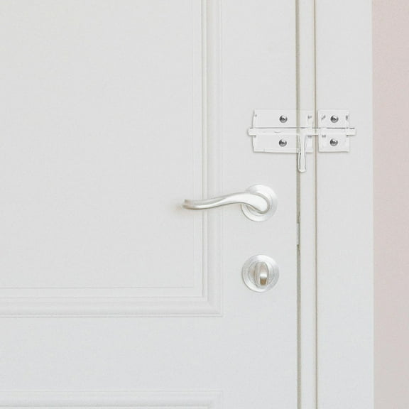 SEWCHICS 2-Pack Clear Acrylic Door Latch with Self-Adhesive Bolt for Indoor Doors, Easy Installation and Removal