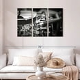 thumbnail image 2 of Elephant Stock Muscle Car Engine Wall Art - Horizontal Multi Panel Canvas - Living Room Wall Decor - Transportation Multi Panel - Black And Gray Decor - 45" x 28", 2 of 8