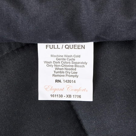 Elegant Comfort Ultra Plush Down Alternative Double-Filled Comforter %100 HypoAllergenic, Full/Queen , Black