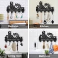 thumbnail image 6 of Wood Wedding Love Key Hook Wall Mounted Mr Mrs Love Anniversary Key Holder 11.8×7.9inch Bride and Groom Key Hanger 5 Alloy Hooks for DIY Wedding Gifts Entryway Bedroom Living Room Home Decor, 6 of 9