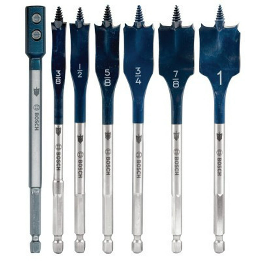 BOSCH Spade Bit Set,3/8" to 1",7 pc. DSB5005