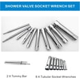 thumbnail image 3 of 10 Pcs Dual - Ended Shower Valve Socket Wrench Set Faucet Nut Removal Tool for Removing Tub & Shower Valve Plumbers Socket Set Compatible Extended Spark Plug Wrench 6-22 mm, 3 of 7