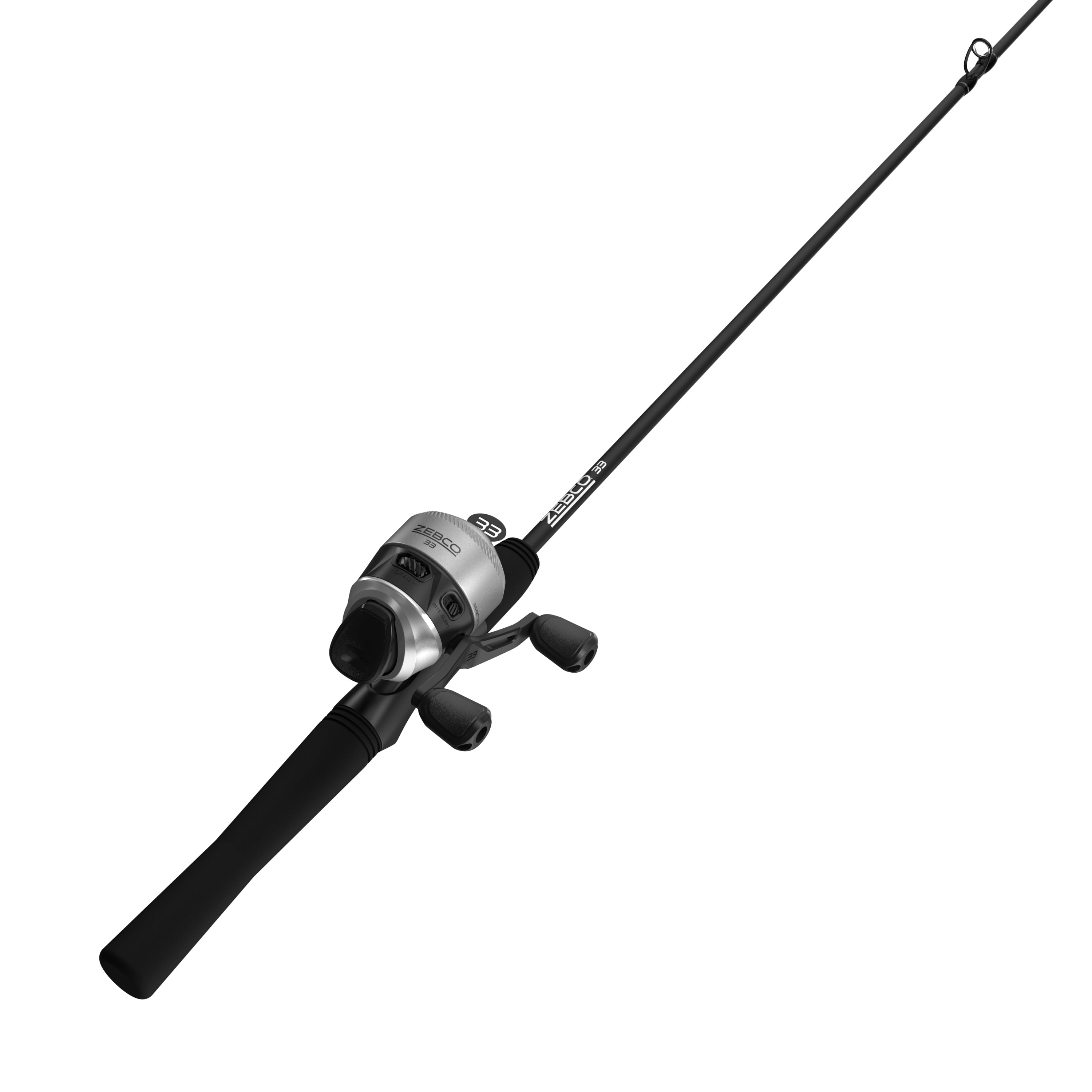 Zebco 8'0" Spinning Combo Crappie Fighter 2 pc rod Durable Orange Tip 