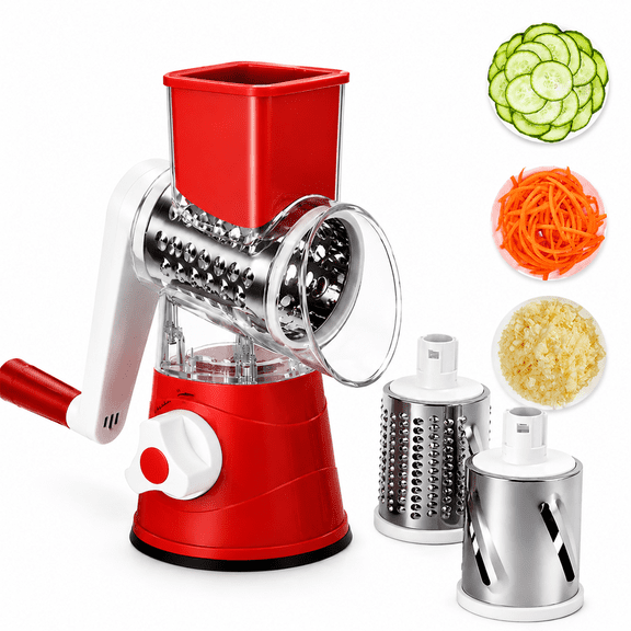 Cheese Grater Rotary, Manual Mandoline Slicer for Kitchen, Vegetable Slicer