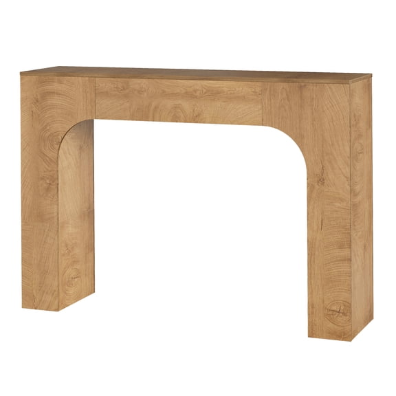 Rustic Farmhouse Console Table - 47 Inch Slim Wooden Entryway Table for Living Room, Hallway, or Behind Sofa - Narrow Foyer Furniture - Apartment & Bedroom Use - 1.2m Annual Ring Oak Color