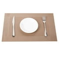 thumbnail image 6 of NUZYZ 45x30cm PVC Waterproof Heat Insulation Mat Dinning Table Bowl Dish Pad Placemat Double Frame Beige Yellow, 6 of 8