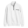 thumbnail image 5 of Zynoxe Pullover Sweatshirt for Men with Chest Pocket & Elastic Cuffs Classic Half Zip Lapel Top Comfort Waffle Knit Long Sleeve Sweatshirt Versatile Solid Color Workwear Sweatshirt, 5 of 8