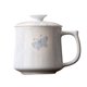 thumbnail image 1 of Taza de cerámica con diseño de mariposa y flor, con asa y tapa, de gran capacidad, ideal for el hogar, la oficina y la cafetería., 1 of 9