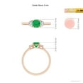 thumbnail image 6 of ANGARA Natural Cushion Emerald and Diamond Three Stone Ring in 14K Rose Gold for Women (Size-5mm) | May Birthstone, Birthday, Anniversary, Jewelry Gift for Women | Natural Emerald Ring, 6 of 10