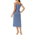 thumbnail image 3 of INSPIRAR CHIC Vestidos de Noche para Mujeres Sin Mangas con Tirantes Espagueti Cuello Redondo Primavera Verano Vestido de Dormir S Azul, 3 of 6