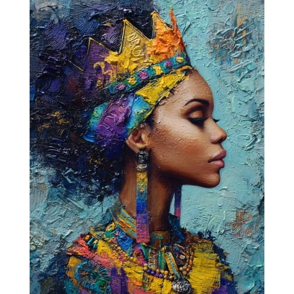 Paint by Numbers for Adults Kids Beginner Colorful Crown Queen DIY Acrylic Painting by Numbers Kits with Brushes Acrylic Pigment Home Decoration Gifts 16 x 20 inch
