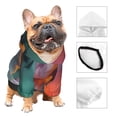 thumbnail image 3 of Fotbe Colorful Abstract Waves Sudadera con Estampado para Perros Pequeños – Suéter con Capucha para Mascotas, Tela Suave de Forro Polar con Bolsillo-X-Small, 3 of 7