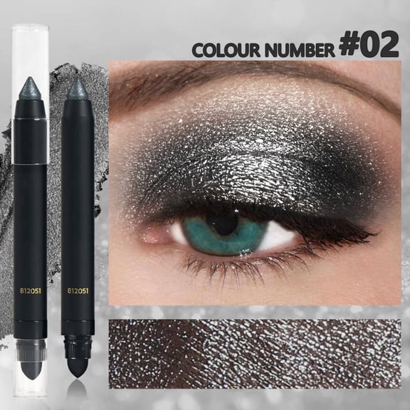 Eyeshadow Shimmer Stick,2 In 1 Dual-Ended Cream Eyeshadow Stick,Retractable and Blendable Eye Shadow Stick for Long-Lasting Colorful Eye Makeup