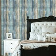 thumbnail image 2 of Vintage Peel and Stick Wallpaper Rustic Weathered Wood Plank Texture Blue Beige Tones Wall Mural 23.6in x 9.8ft Self Adhesive Removable Wall Paper Renter Friendly Wallpaper for Bedroom Cabinets, 2 of 8