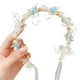 thumbnail image 2 of Accesorio para el cabello de niña de las flores, tocado de princesa, accesorios para el cabello de boda blancos para niños, diadema de flores con perlas para niñas y niñas de las flores, bandas para e, 2 of 2