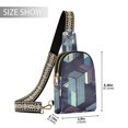 thumbnail image 2 of FORMRS Womens Crossbody Sling Bag Travel Daypack Shoulder Chest Backpack, Cube Stripes, 2 of 7