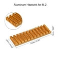 thumbnail image 2 of Uxcell M.2 Aluminum Heatsink Kit 70 x 22 x 6mm Slotted Design Golden Tone with Silicone Thermal Pads for 2280 SSD, 2 of 4
