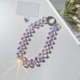 thumbnail image 4 of Crystal beads phone case chain short lanyard strap clip key chain Multiple color accessories FJH, 4 of 5