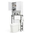 thumbnail image 1 of Costway Over The Toilet Storage Cabinet Free Standing Toilet Rack with Adjustable Shelf White, 1 of 10