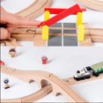 thumbnail image 4 of Puente de madera, túnel, paso elevado de ferrocarril urbano, tráfico, coche, juguete, escena, tren combinado, vía férrea, accesorios de madera, plato giratorio de haya, bricolaje, 4 of 5