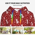 thumbnail image 4 of Wukai Christmas Deer Head Print Womens Hoodies Fleece Sweatshirts Long Sleeve Sweaters Pullover Fall Outfits Winter Clothes-Small, 4 of 7