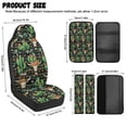 thumbnail image 7 of Xoenoiee Aztec Deer Skull Cactus Cow Pattern Car Seat Covers Full Set of 5 Front Seats Protectors Covers with Seat Belt Cover Center Console Cover, PU Leather Car Decor Interior Accessories, 7 of 7