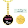 thumbnail image 5 of Dog Mom Keyring Australian Cattle Dog Mama Circle Keychain Stainless Steel or 18k Gold, 5 of 12