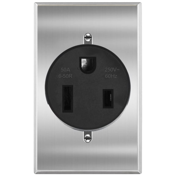 KYascend NEMA 6-50R Power Outlet 50 Amp 250V, Heavy-Duty 50A Receptacle, for Welders, Plasma Cutters, Electric Ranges, Dryers, and More UL Listed