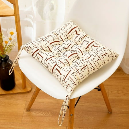 

HEVIRGO 14/16 Inch Chair Cushion Mat High Rebound Comfortable Flowers Print Dining Chair Seat Pad