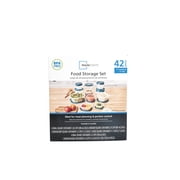 Mainstays Semi Durable 42-Piece Plastic Food Storage Container Set
