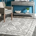 thumbnail image 1 of nuLOOM Mila Dotted Diamond Trellis Area Rug, 9' x 12', Grey, 1 of 5