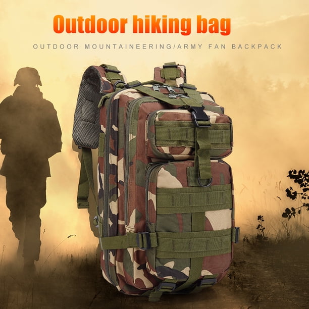 Mochila táctica militar del ejército Mochila militar para hombre Mochila táctica Oxford 3P resistente al frío (Jungle Camoufl