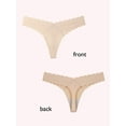 thumbnail image 6 of DINGLU Thongs for Womens Seamless No Show Thong Underwear No Line Breathable Panties 6 Pack, Size 5, 6 of 6