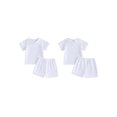 thumbnail image 2 of Loicainy Baby Toddler Boy Summer Clothes Set 6 12 18 24 Months 2T 3T 4T Short Sleeve Doll Collar Tops Elastic Shorts Outfits, 2 of 9