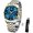 2:Blue, variant on Men Watch Luxury Business Watches Multifunction Chronograph Luminous Blue Stainless Steel Wrist Watches