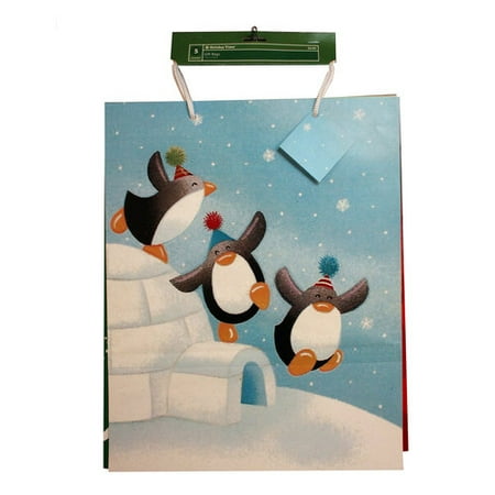 Holiday Time 9ct Gift Bag Value Pack, Whimsy Words