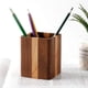 thumbnail image 4 of Portalápices de escritorio de madera Natural, organizador de lápices, soporte para lápices de escritorio, centro de cerezo Simple, lado de nogal, 4 of 5